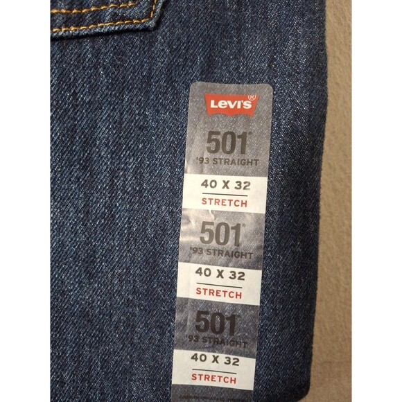 Levi's 501 Original Fit 150th Anniversary Mens 40x32 Jeans Button Fly Dark Wash - Picture 2 of 13